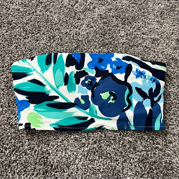 aerie Other - AERIE Blue Floral Bandeau Bikini Top